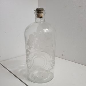 Vintage Etched Bottle/Decanter